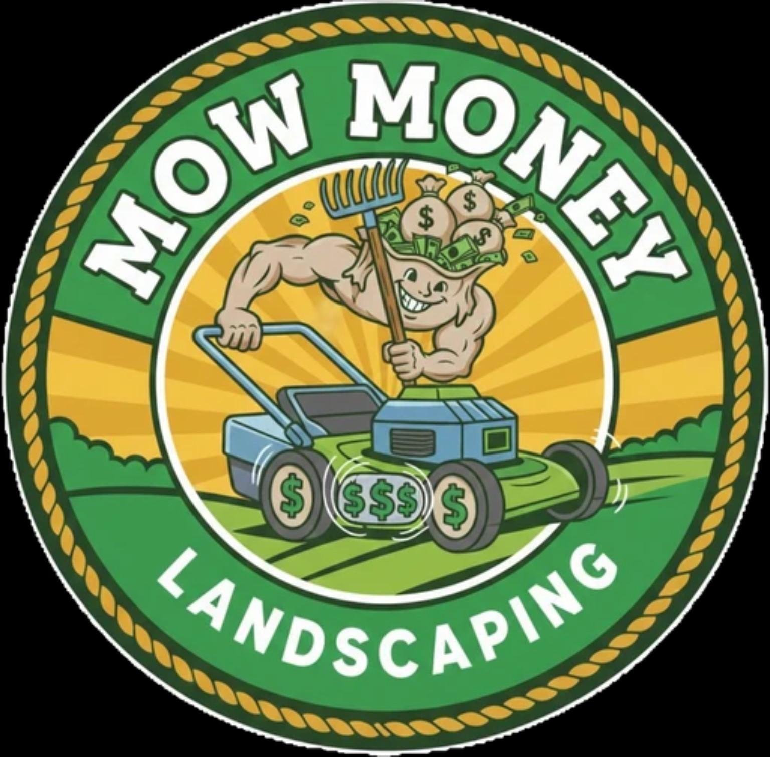 Mow Money Landscaping logo